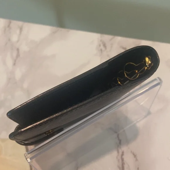 🇫🇷LOUIS VUITTON BLACK EPI AGENDA PM/ PASSPORT HOLDER/ CARD SLOTS with … - Picture 4 of 9